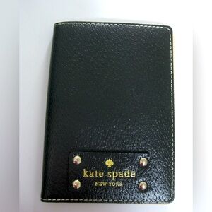 Kate Spade Black Textured Passport Cover